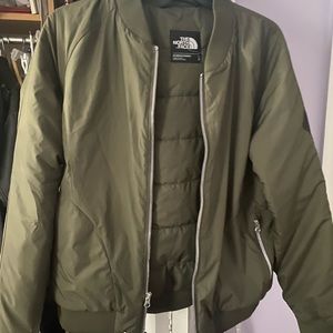 North Face Forest Green Bomber Jacket